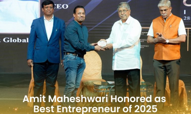 Amit Maheshwari Honoured with Best Entrepreneur Award